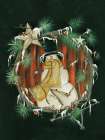 Snowman Wreath Art Print