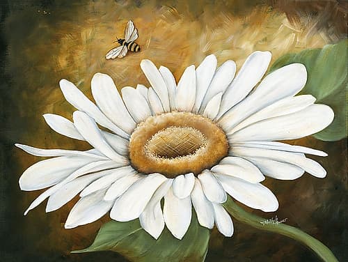 Bee Daisy Art Print