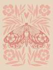 Moth Floral Wings I Art Print