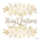 Golden Merry Christmas Art Print