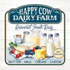 Happy Cow Dairy Farm Art Print