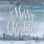 Snowy Skies Merry Christmas Art Print