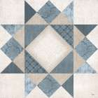 Blue Quilt Square I Art Print