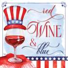 Red Wine And Blue Art Print