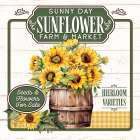 Sunflower Farm And Market Art Print