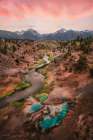 Hot Springs at Dusk Art Print
