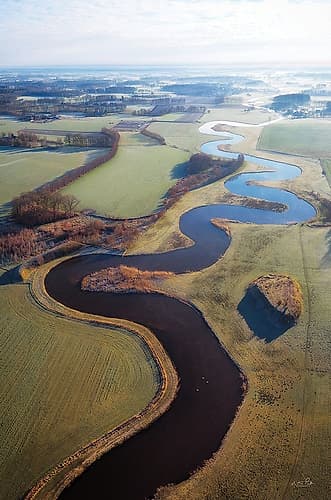 Flat Country from Above Landscape Print