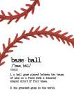 Baseball Definition Art Print