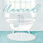 Unwind Tub Bathroom Art Print