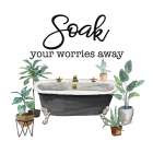 Soak Your Worries Away Art Print