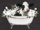 Bath Time Cow Art Print