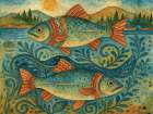 Patterned Fish Art Print