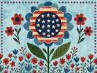 Patriotic Flowers Art Print