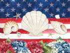 Patriotic Shells I Art Print