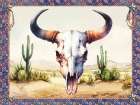 Western Steer Skull Art Print