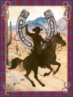Western Cowboy on Horse Art Print