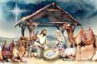 O Holy Night Nativity Scene Art Print