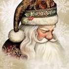 Old World Santa I Vintage Print