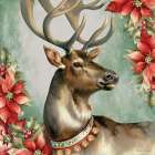 Old World Reindeer Art Print