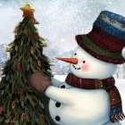 Snowflake Wishes II Art Print