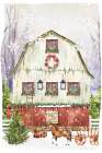 Country Charm Christmas Barn Art Print