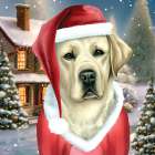 Santa Claus Lab Art Print