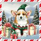 Corgi Elf Art Print