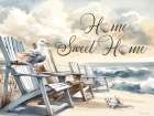 Coastal Home Sweet Home Art Print