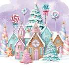 Candyland Gingerbread Village Art Print