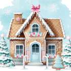 Candyland Gingerbread House Art Print