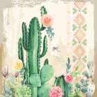 Southwest Cactus I Art Print