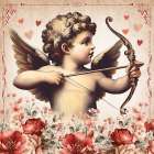 Be My Valentine Cupid Arrow Art Print