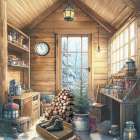 Whispering Pines Cabin Art Print