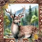 Woodland Retreat Deer Art Print