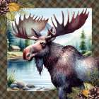 Woodland Retreat Moose Art Print