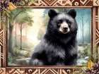 Woodland Retreat Sitting Bear Art Print