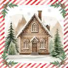 Gingerbread Lane House I Art Print