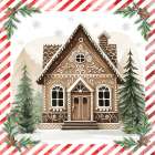 Gingerbread Lane House II Art Print
