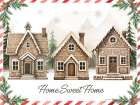Gingerbread Lane Houses Home Sweet Home Art Print