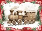 Gingerbread Lane Train Art Print