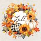 Fall Wreath Art Print