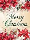 Merry Christmas Poinsettias Art Print