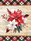 Poinsettias on Sheet Music Art Print