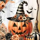 Vintage Halloween Jack OLantern Art Print