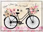 Bloom Where You are Planted Floral Bike Art Print