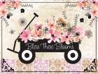 Bless These Blooms Floral Wagon Art Print