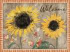 Welcome Fall Sunflowers Art Print
