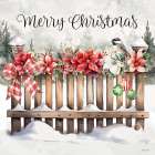 Merry Christmas Fence Art Print