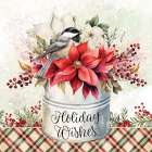 Holiday Wishes Metal Bucket Art Print