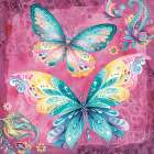 Pink Butterflies Art Print